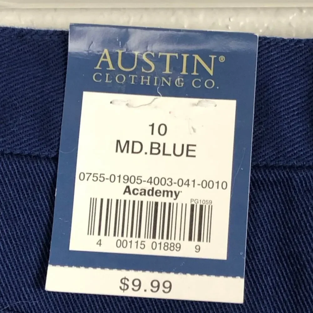 NWT Vintage Austin Women’s Size 10 Dark Blue Navy Mid Length Shorts 100% Cotton